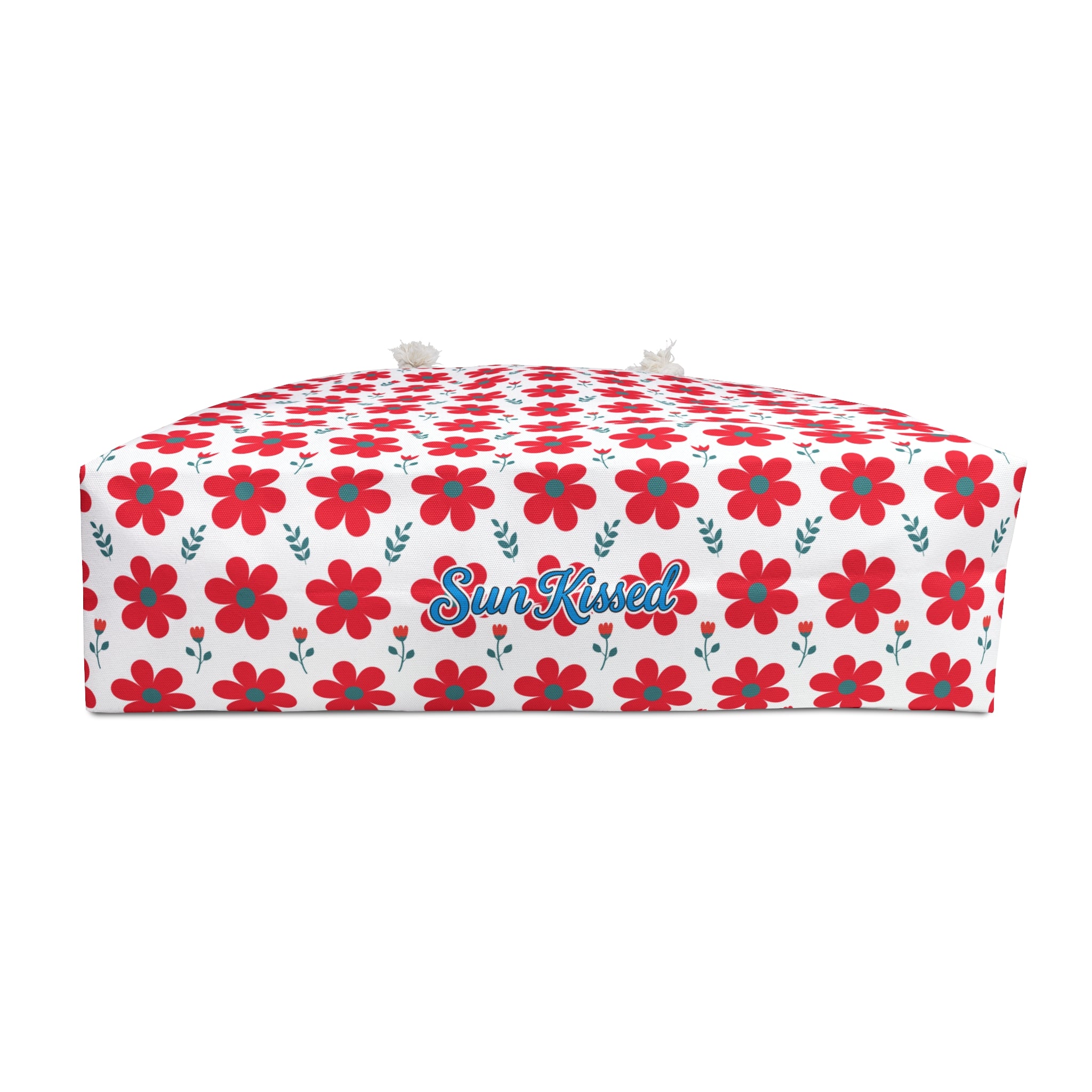 Red Daisy Floral Weekender Bag