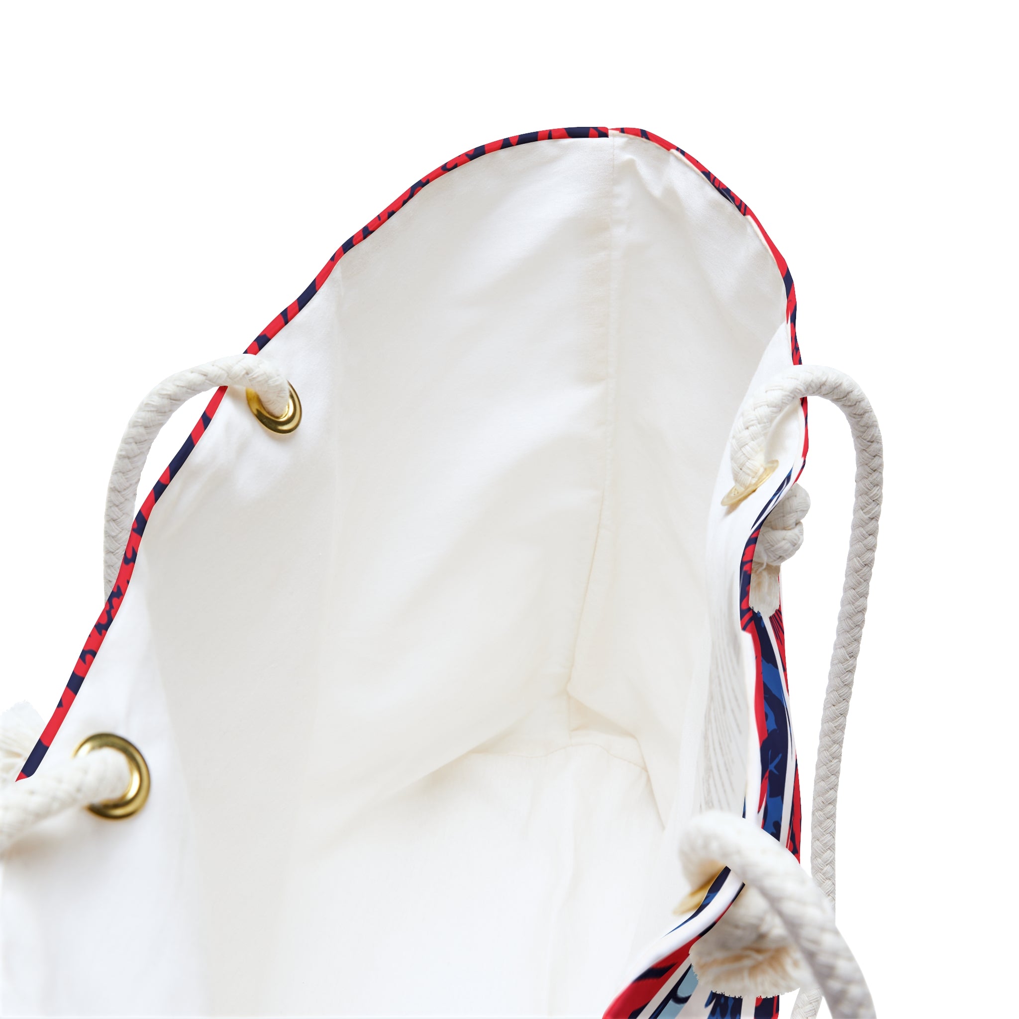 Patriotic Striped Hibiscus Weekender Bag