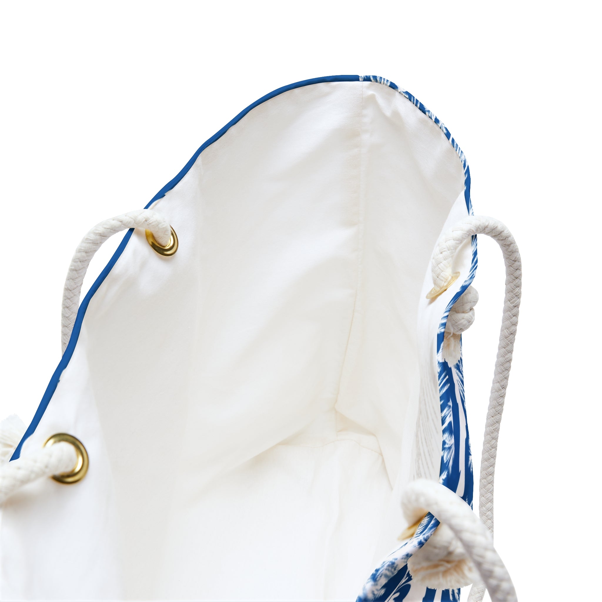 Blue Palm Stripes Weekender Bag