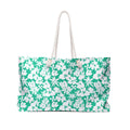 Seafoam Hibiscus Floral Weekender Bag