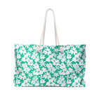 Seafoam Hibiscus Floral Weekender Bag