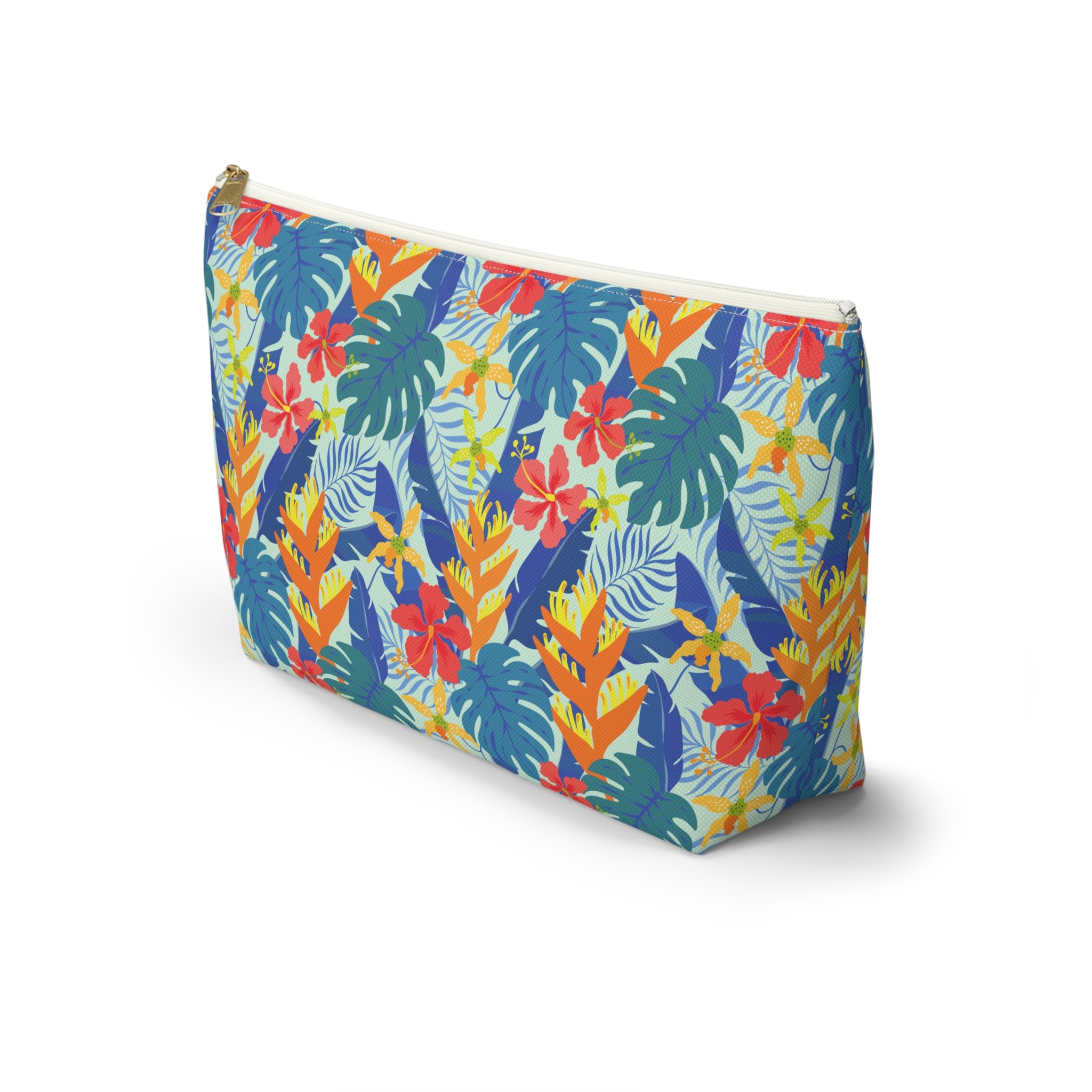 Tropical Beach Flowers Cosmetic Bag