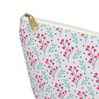 Tropical Flower Hearts Cosmetic Bag