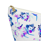 Purple Watercolor Petals Cosmetic Bag