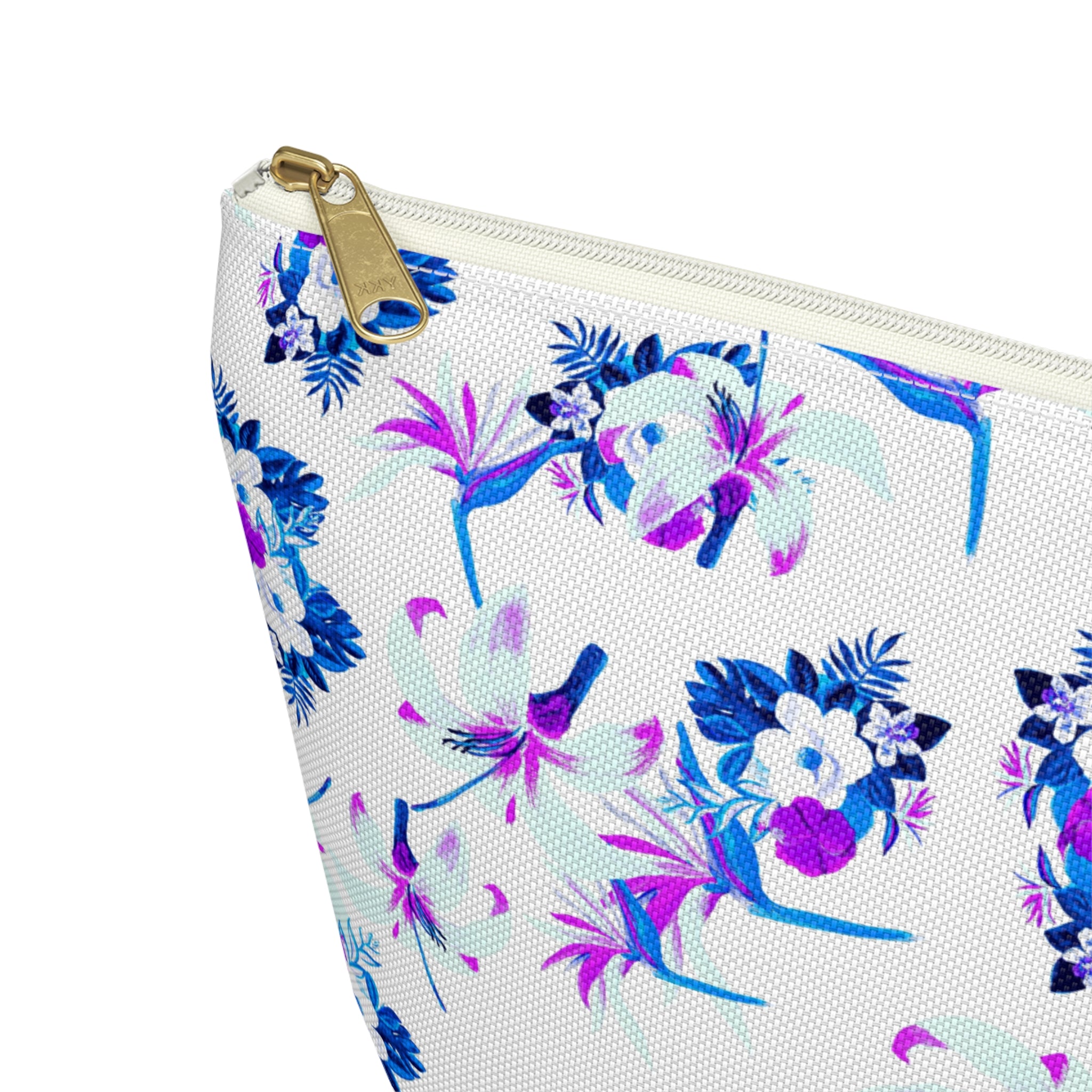 Purple Watercolor Petals Cosmetic Bag