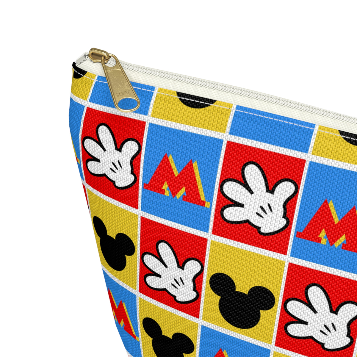 Checkerboard Mickey Hands Cosmetic Bag