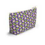 Purple Leaf Hibiscus Cosmetic Bag