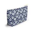 Nautical Blue Hibiscus Cosmetic Bag
