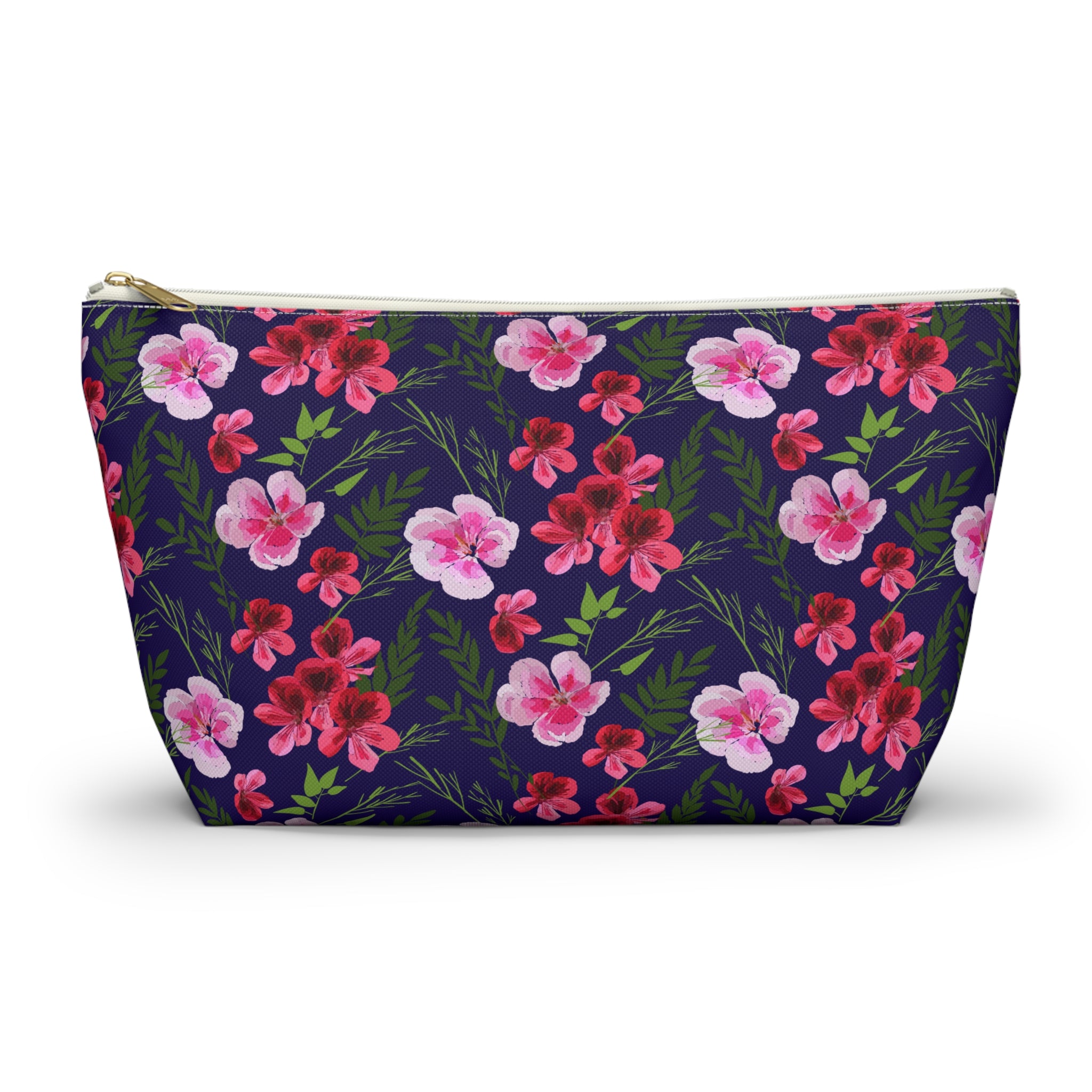 Painted Floral Arrangement Cosmetic Bag
