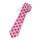 Fuschia Jamaica Flower Mens Necktie