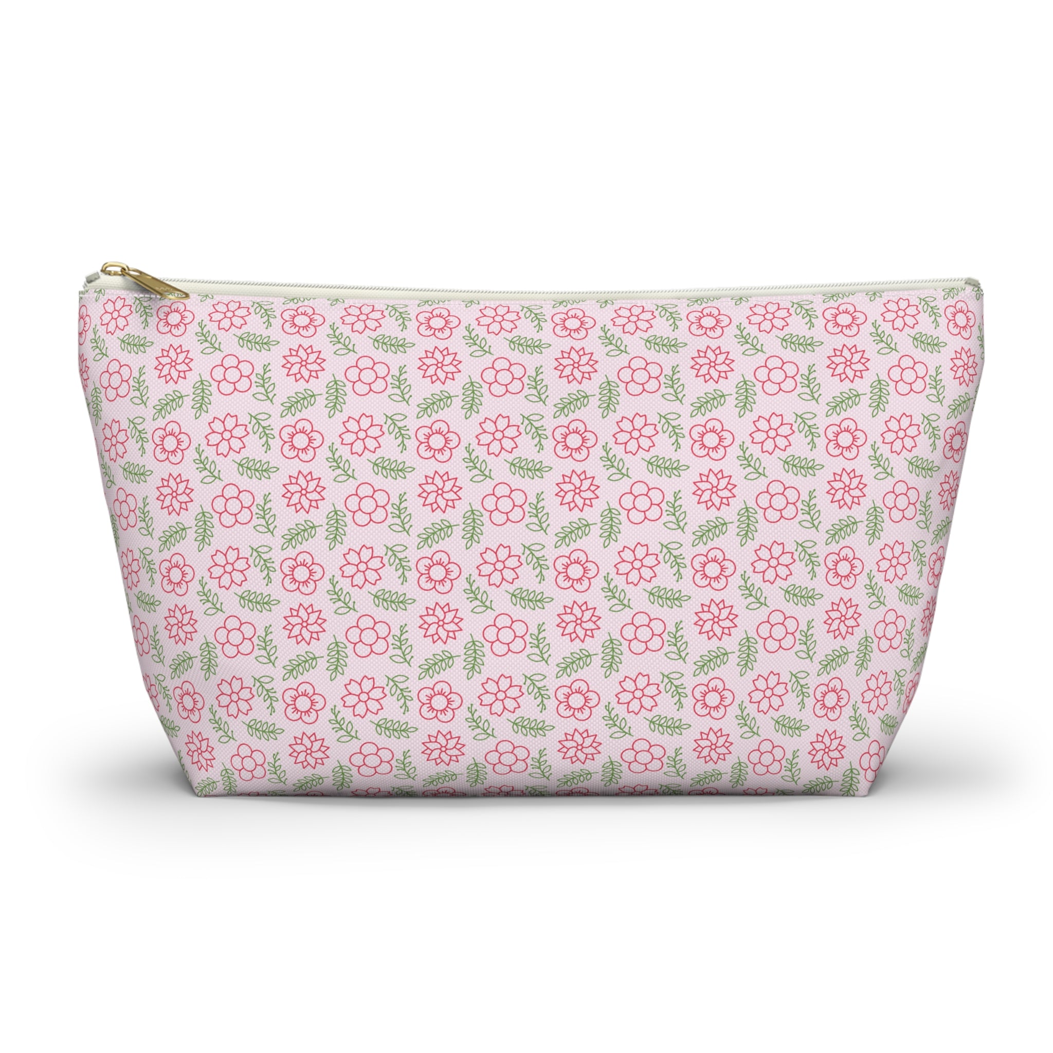 Spring Silhouette Floral Cosmetic Bag