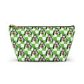 Green Checkerboard Goofy Cosmetic Bag