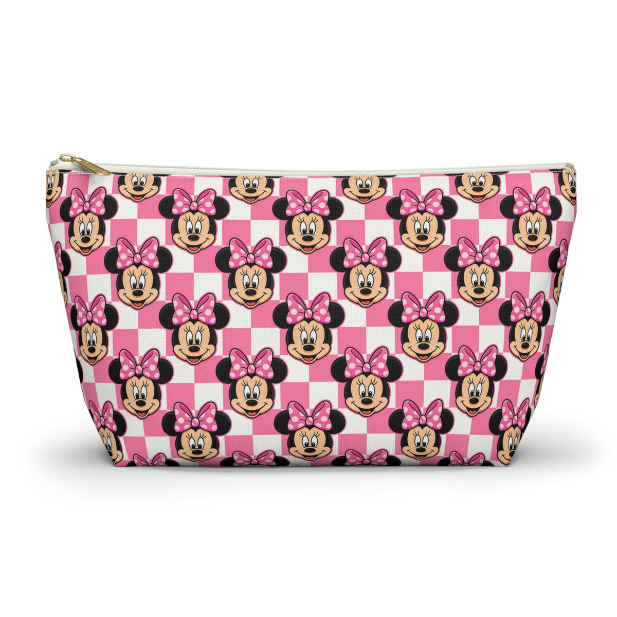 Pink Checkerboard Minnie Cosmetic Bag