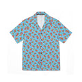 Aqua Flowered Sky Hawaiian Shirt