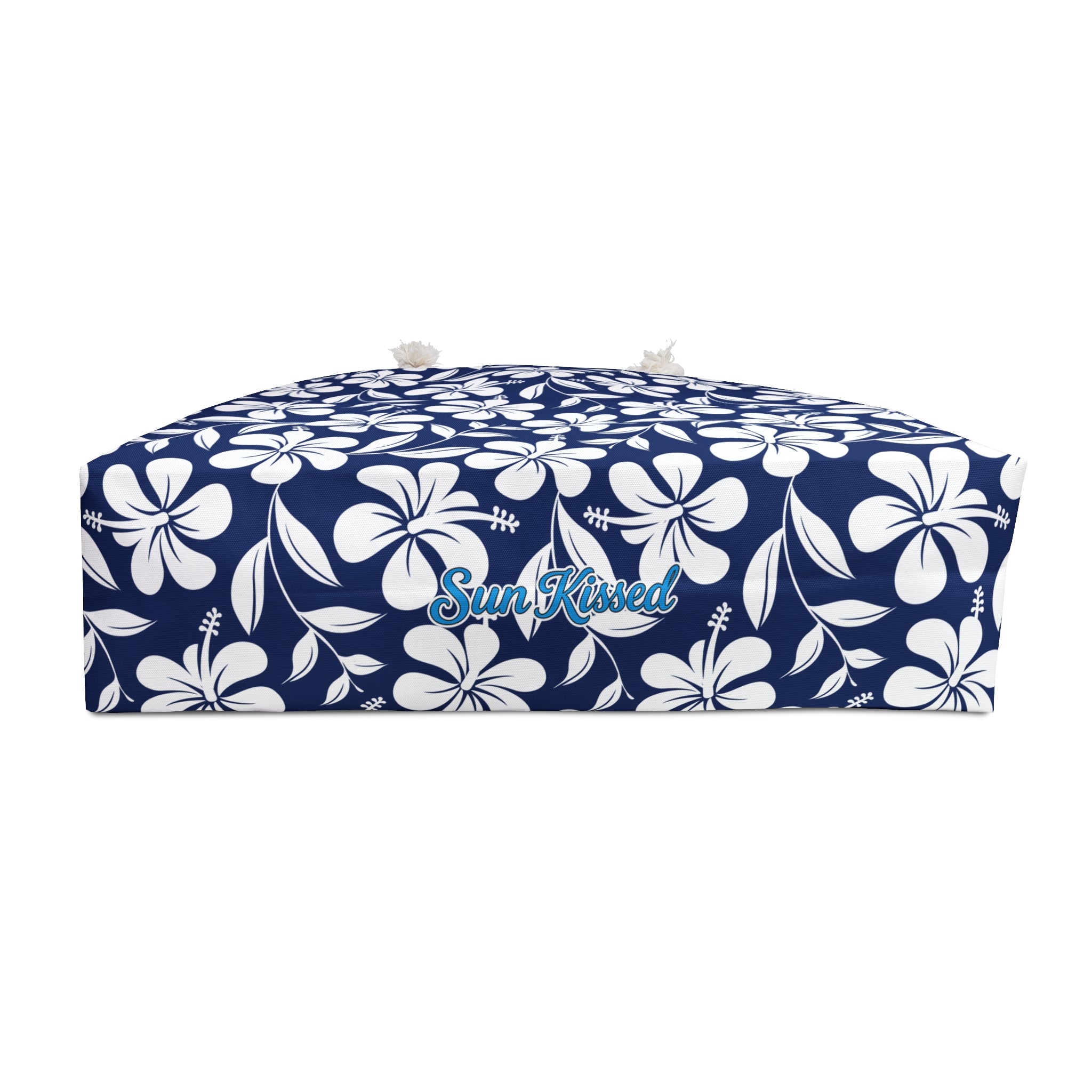 Nautical Blue Hibiscus Weekender Bag
