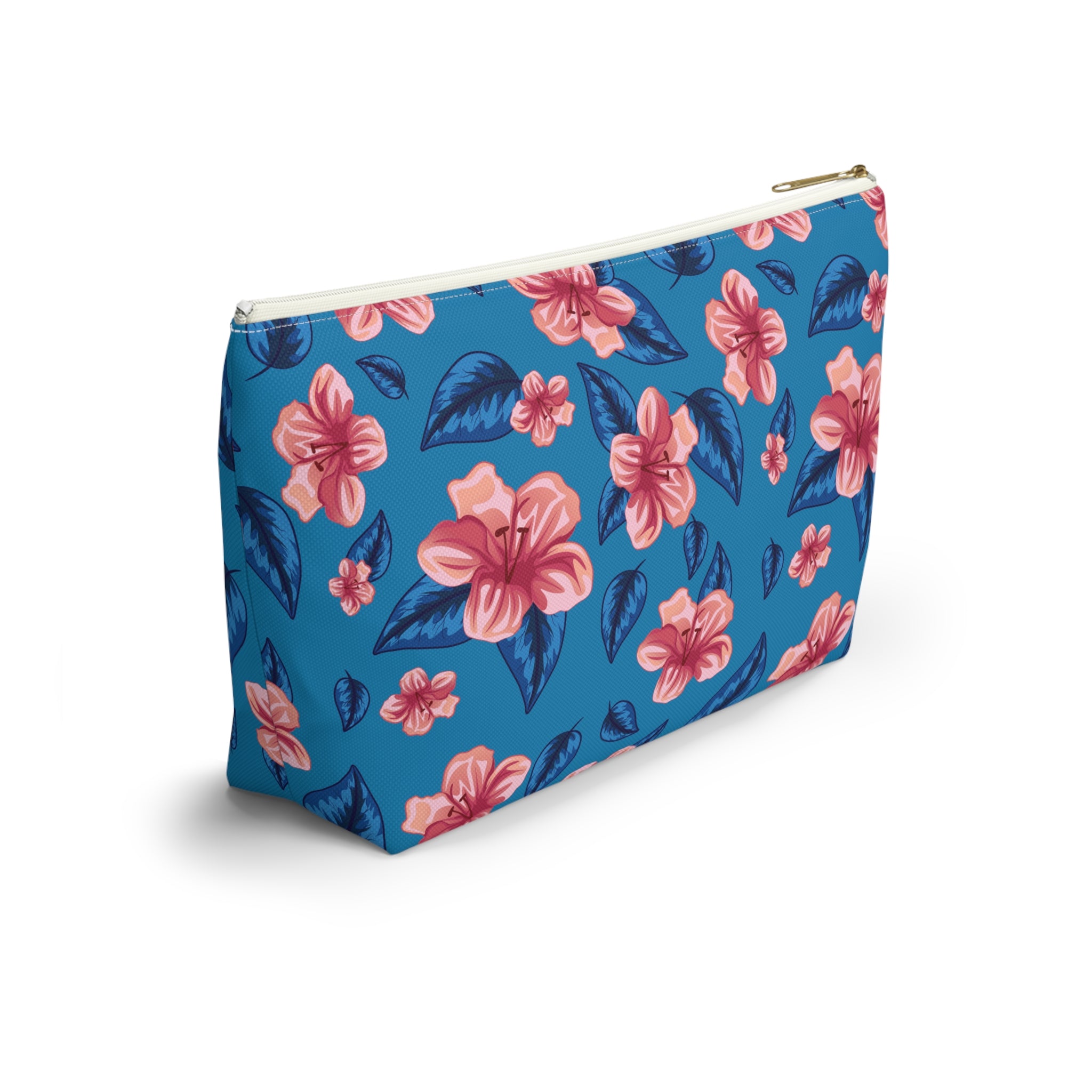 Pink Watercolor Blooms Cosmetic Bag