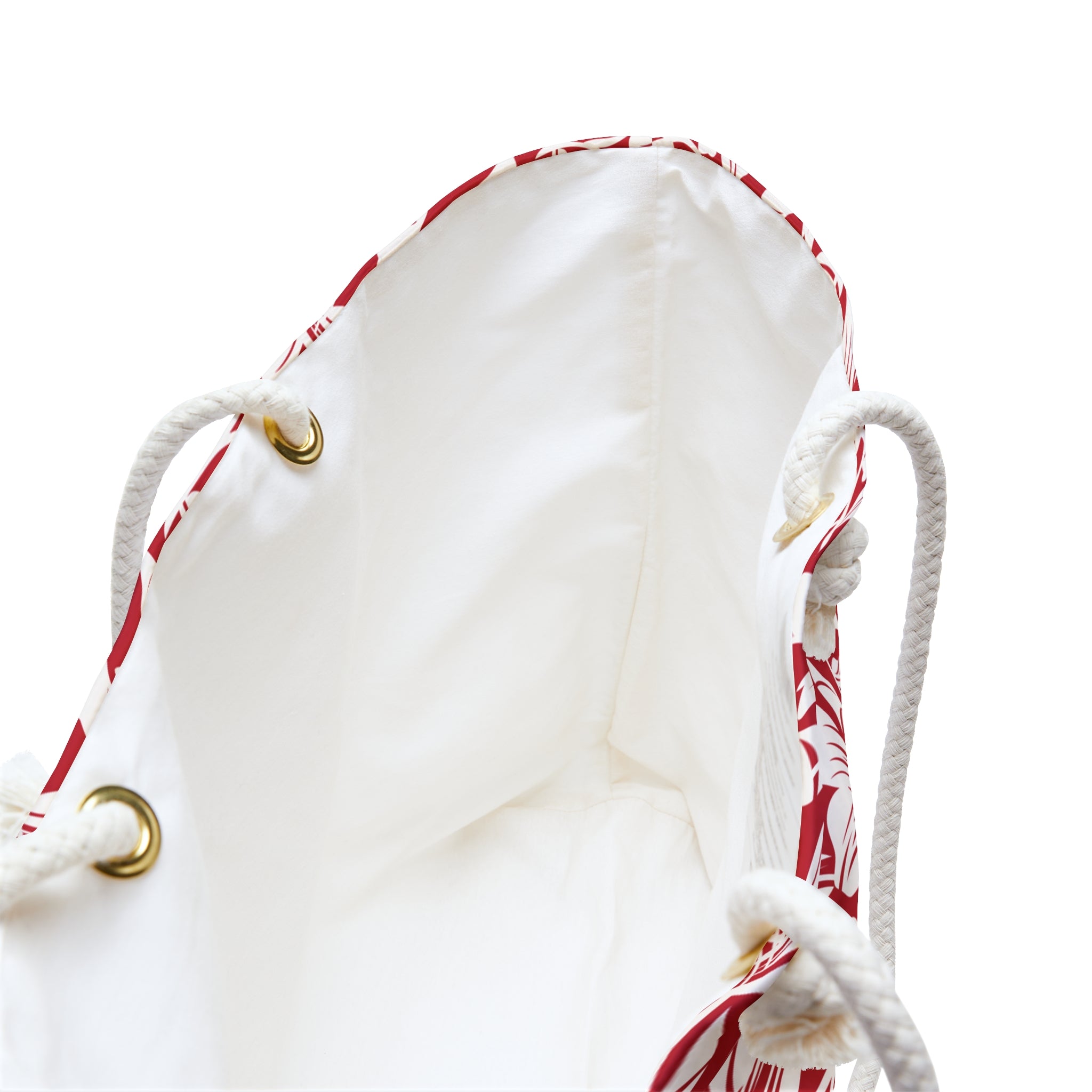 Red and White Hibiscus Floral Weekender Bag