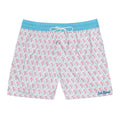 Tropical Flower Hearts Swim Trunks