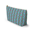 Glossy Pink Floral Lattice Cosmetic Bag