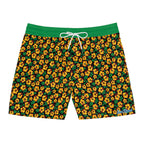 Tropical Gardens on Black Swim Trunks