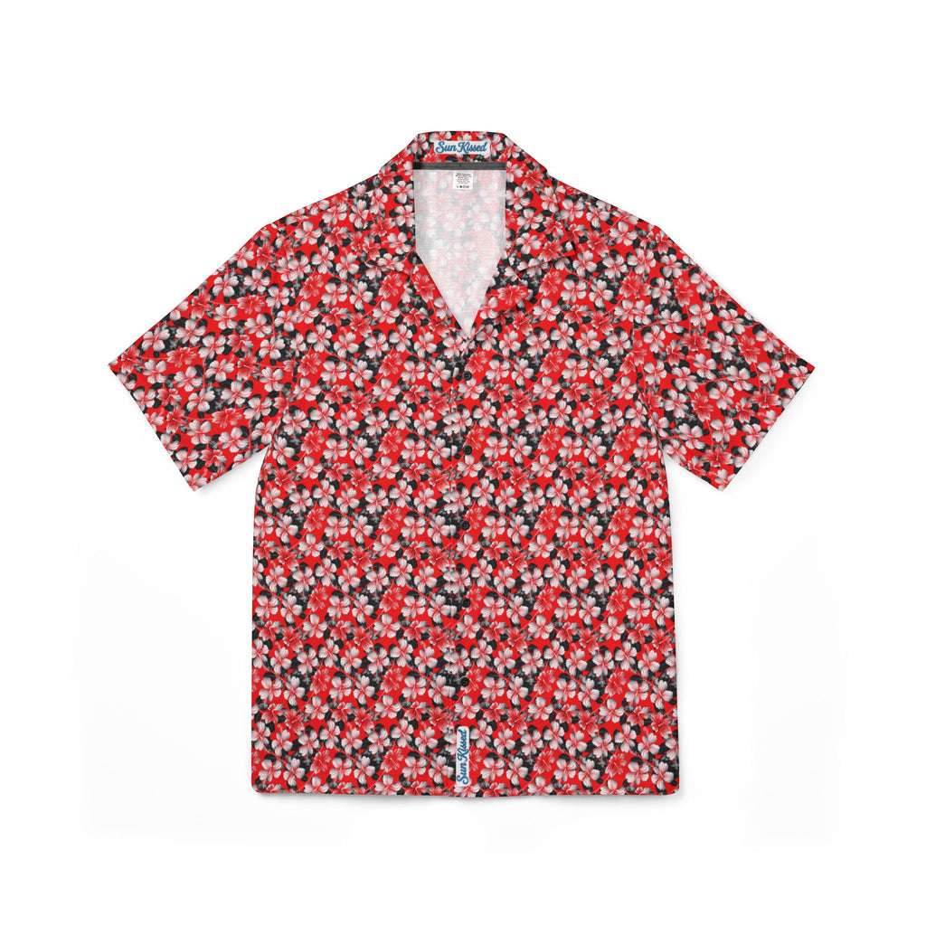 Dragonstone Hibiscus Red Floral Hawaiian Shirt