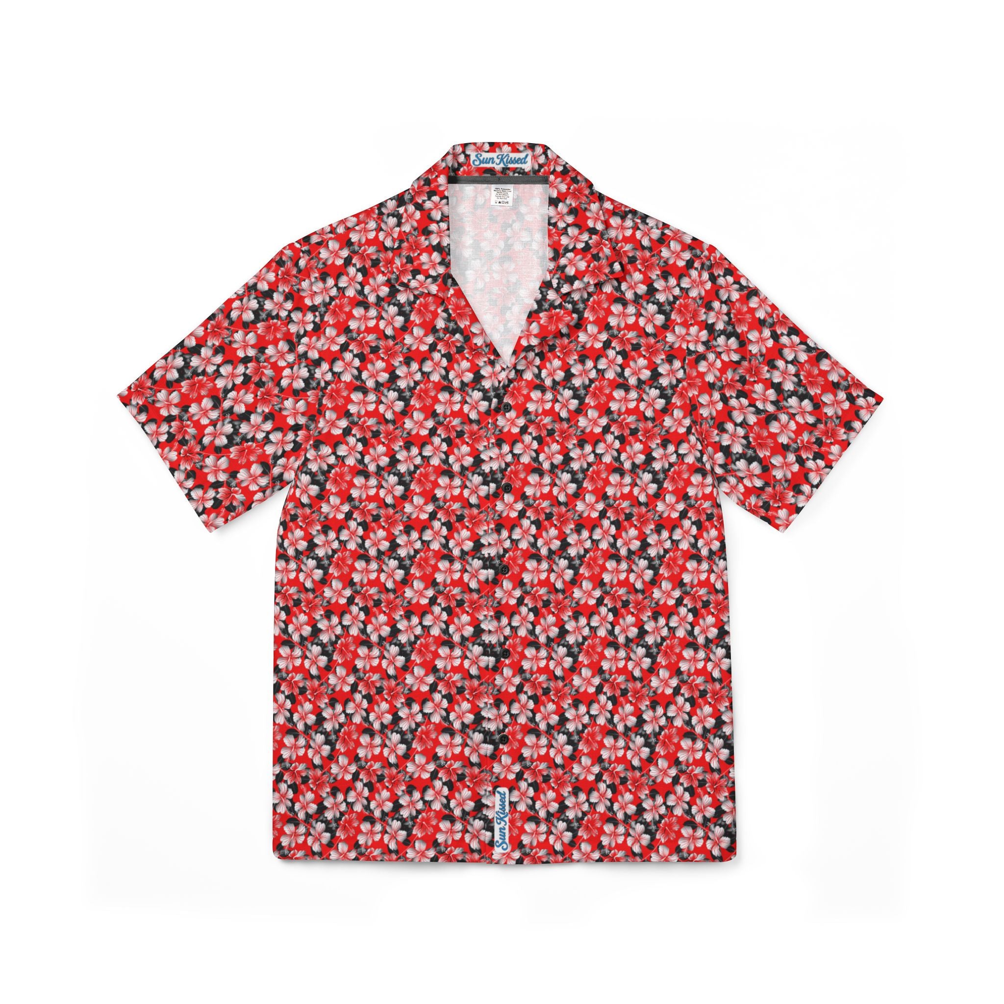 Dragonstone Hibiscus Red Floral Hawaiian Shirt