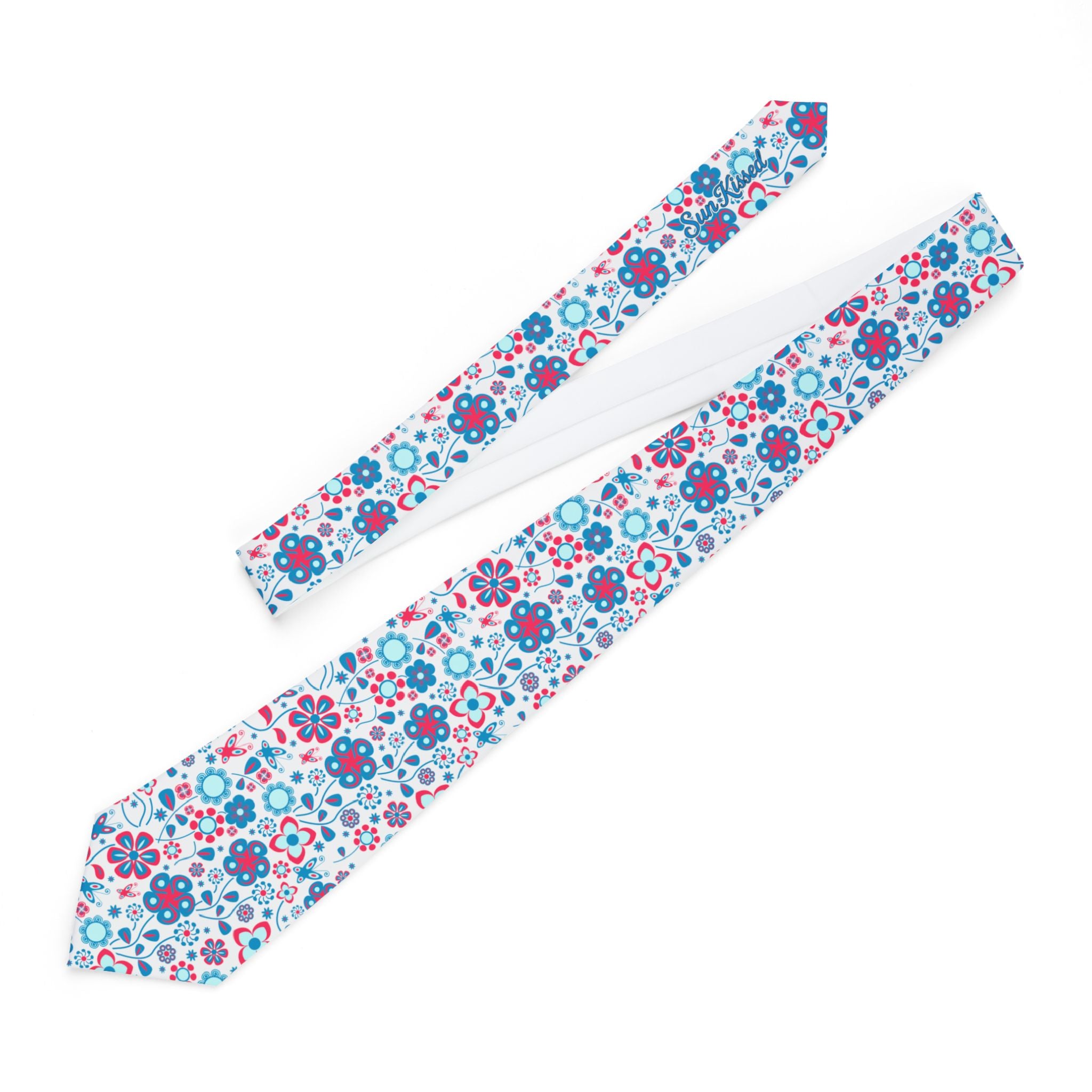 Abstract Pastel Flora Mens Necktie