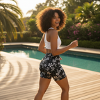 Black Landscape Floral — Image 2 Resort Patio Candid