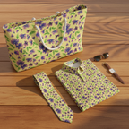 Fanning Purple Flora - Flat Lay