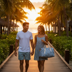 Glossy Pink Floral Lattice — Image 2 Couples Boardwalk