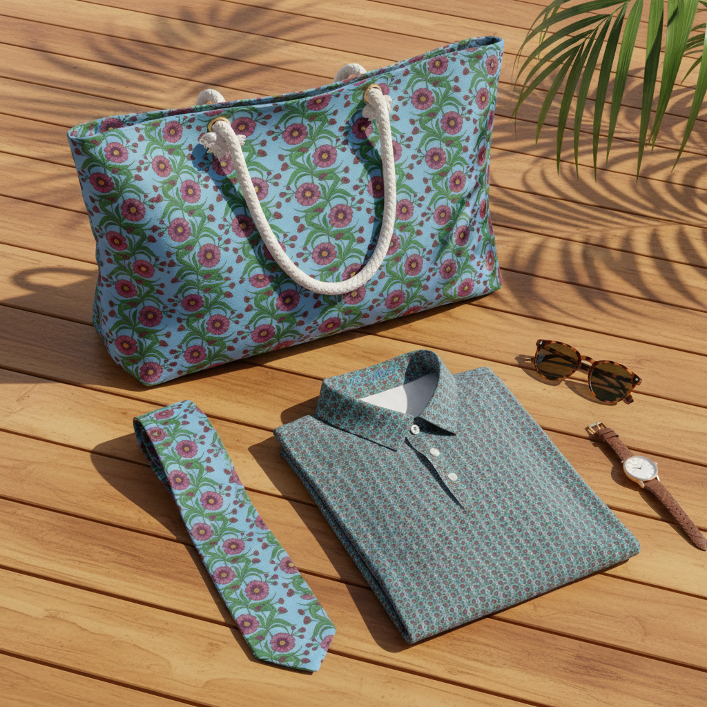 Glossy Pink Lattice - Flat Lay