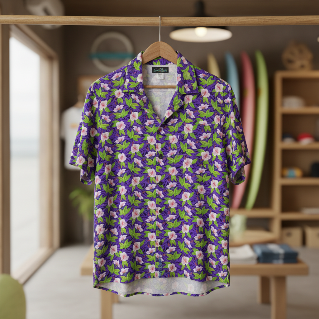Hanger Mockup - Purple Leaf Hibiscus