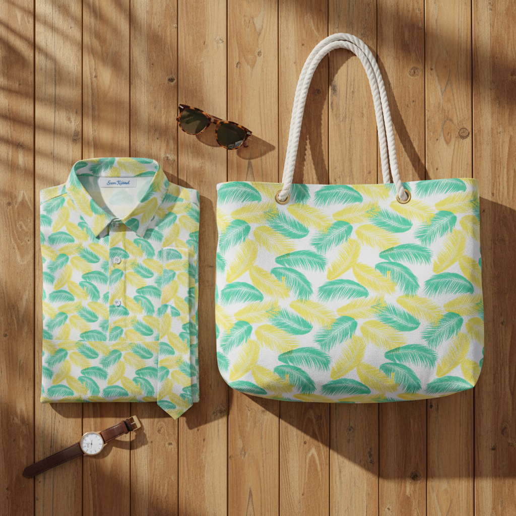 Hurricane Palm Prawn - Flat Lay
