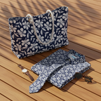 Nautical Blue Hibiscus - Flat Lay