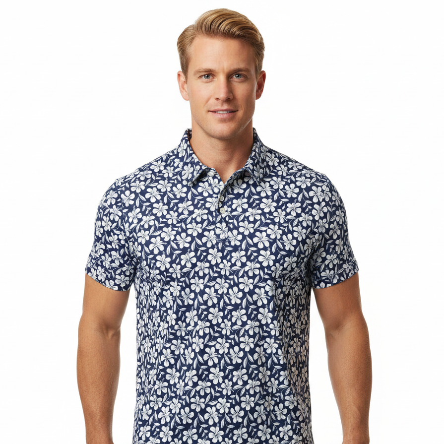 Nautical Blue Hibiscus - Studio