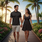 Night Sky Hibiscus - Couple