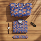 Orange Hibiscus Waves - Flat Lay