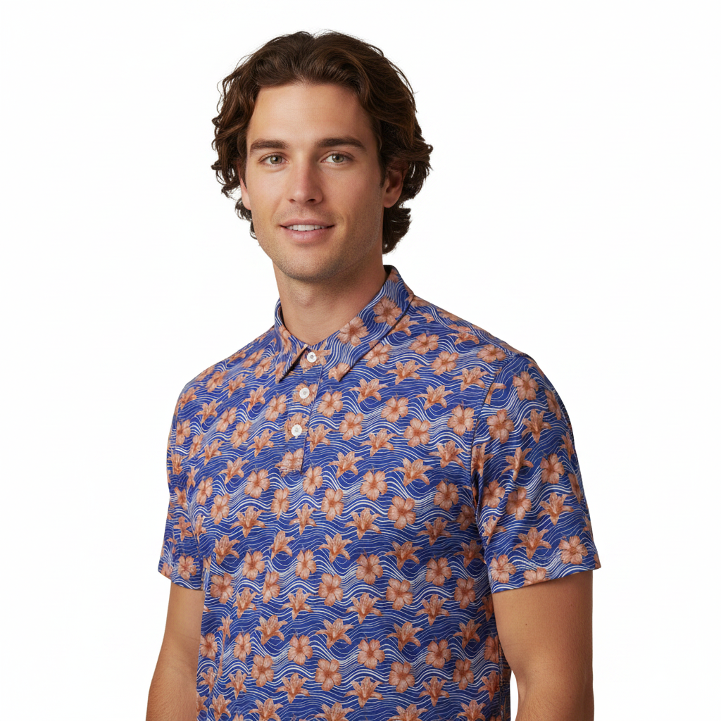 Orange Hibiscus Waves - Studio