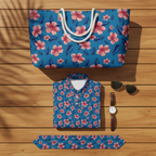 Pink Watercolor Blooms - Flat Lay