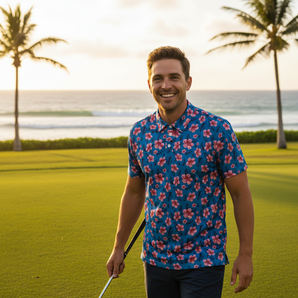 Pink Watercolor Blooms - Golf