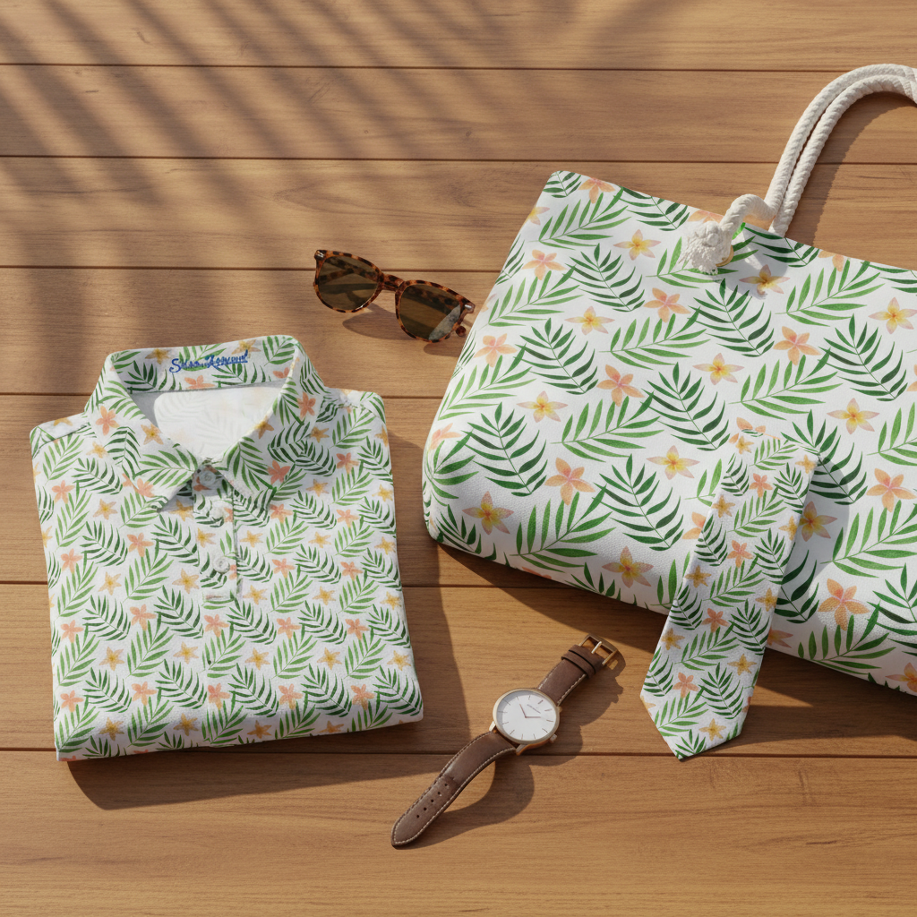 Plumeria Polo - Flat Lay Revised