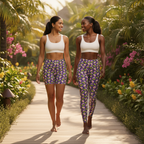 Purple Leaf Hibiscus — Image 5 Leggings Cross-Sell