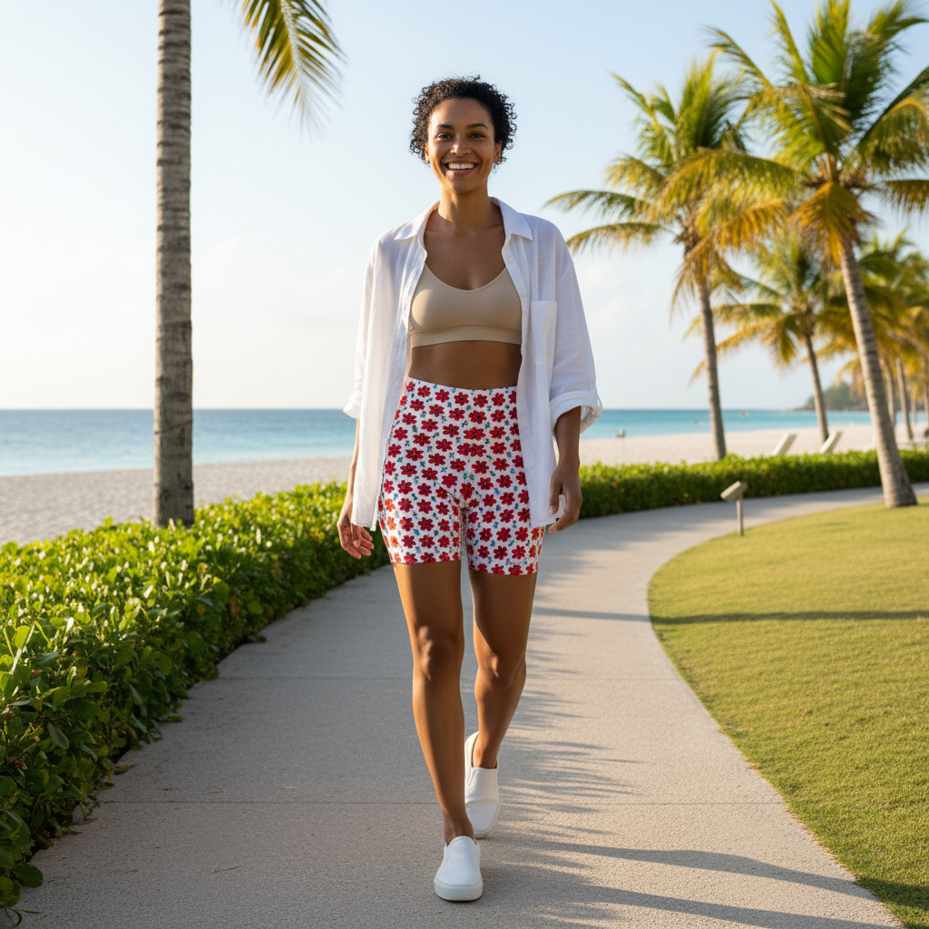 Red Daisy Floral — Image 3 UGC Beach Walk