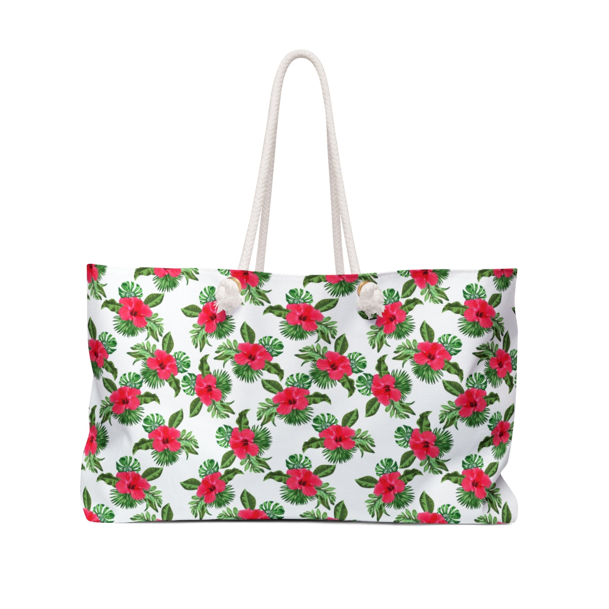 Red Hibiscus Island Weekender Bag