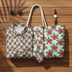 Red Hibiscus Polo - Flat Lay Revised