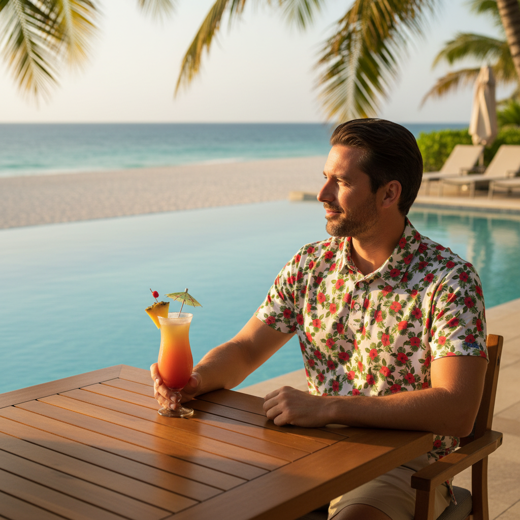 Red Hibiscus Polo - Hotel Terrace