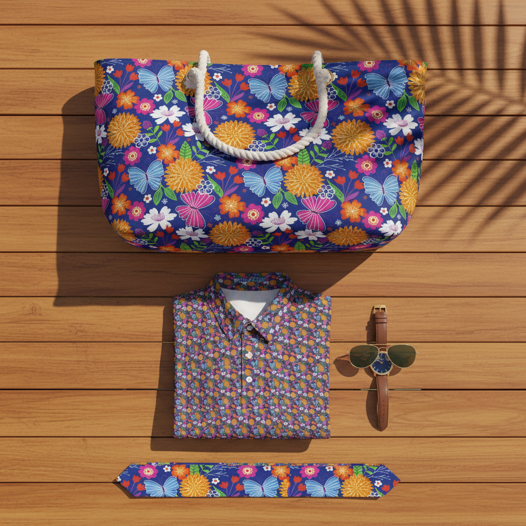 Retro Butterfly - Flat Lay