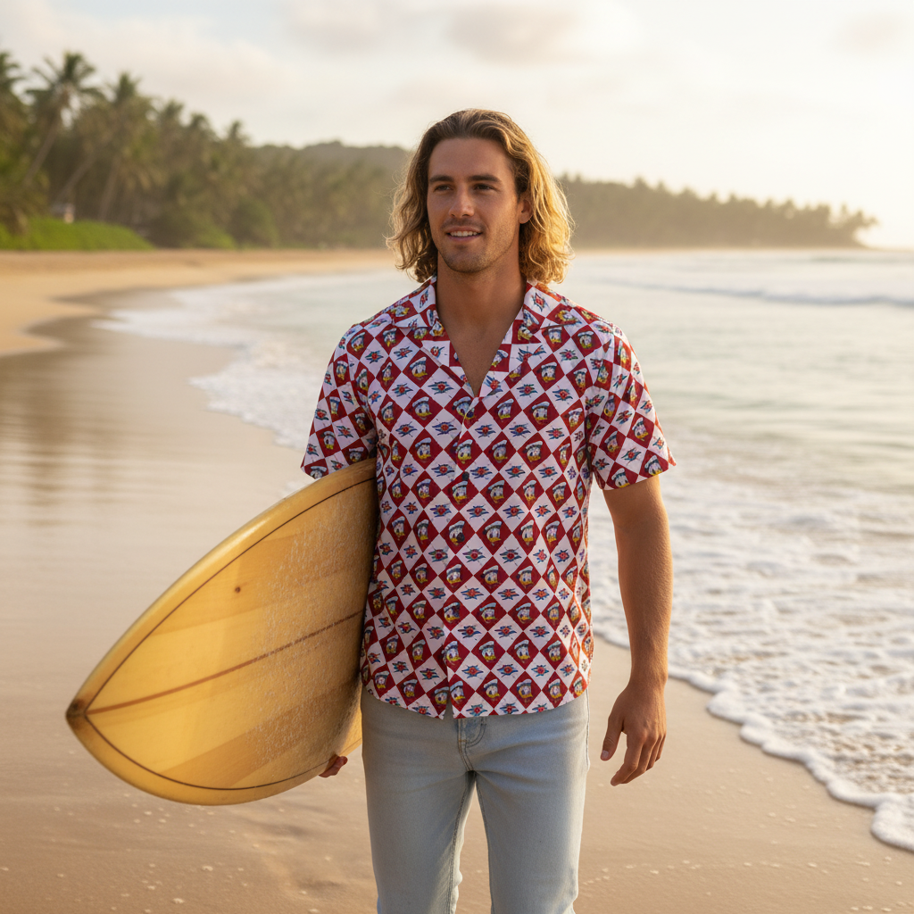 Surfboard beach walk