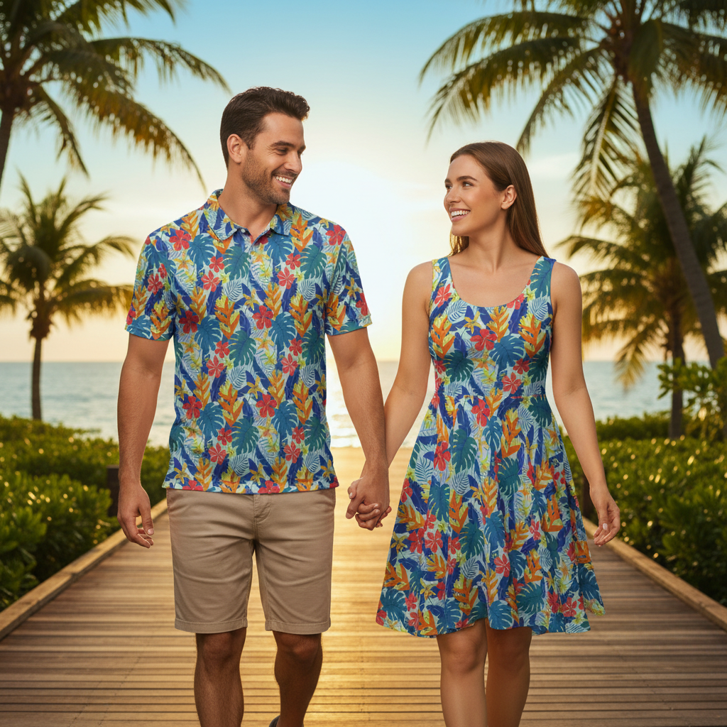 Tropical Beach Flowers - Couple