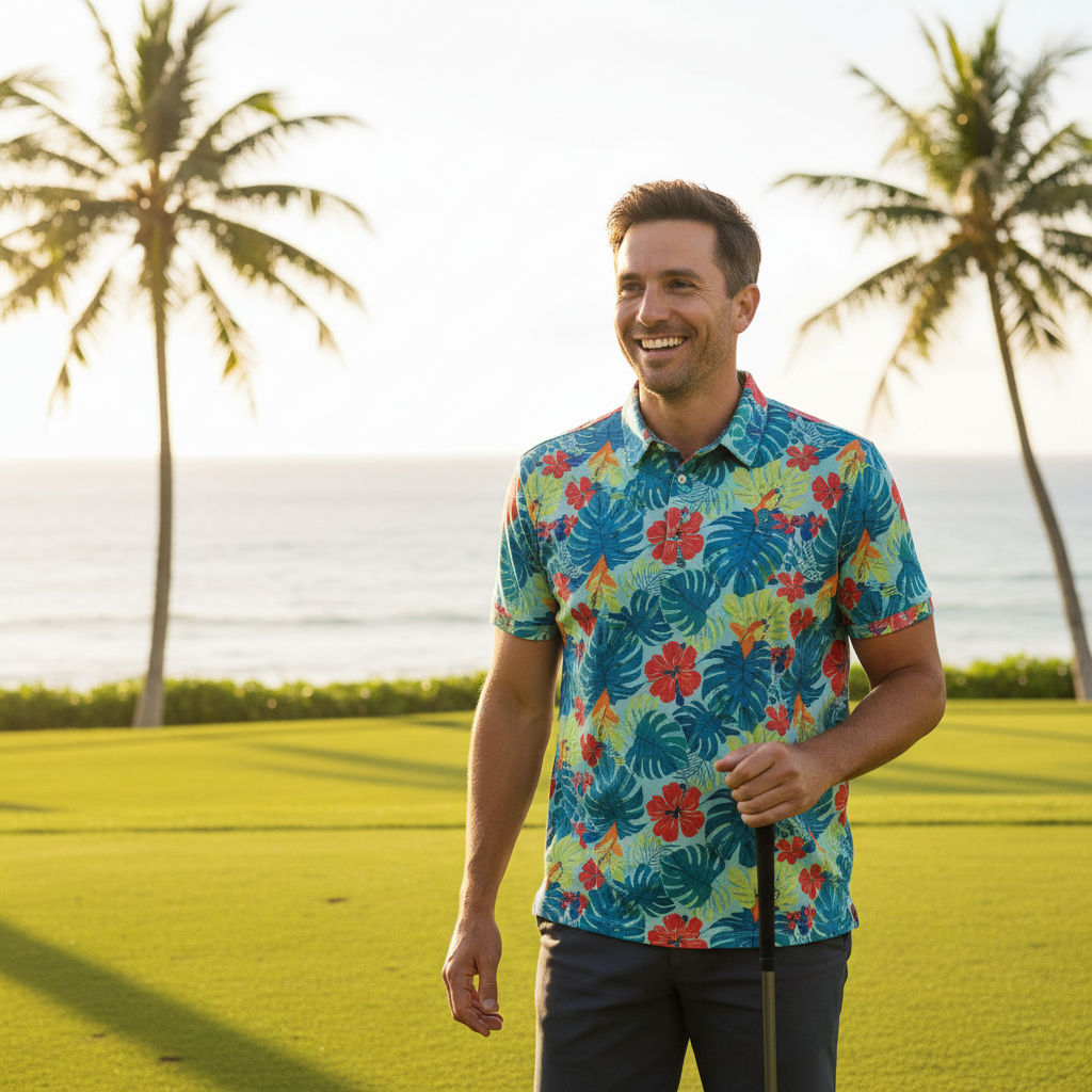 Tropical Beach Flowers - Golf